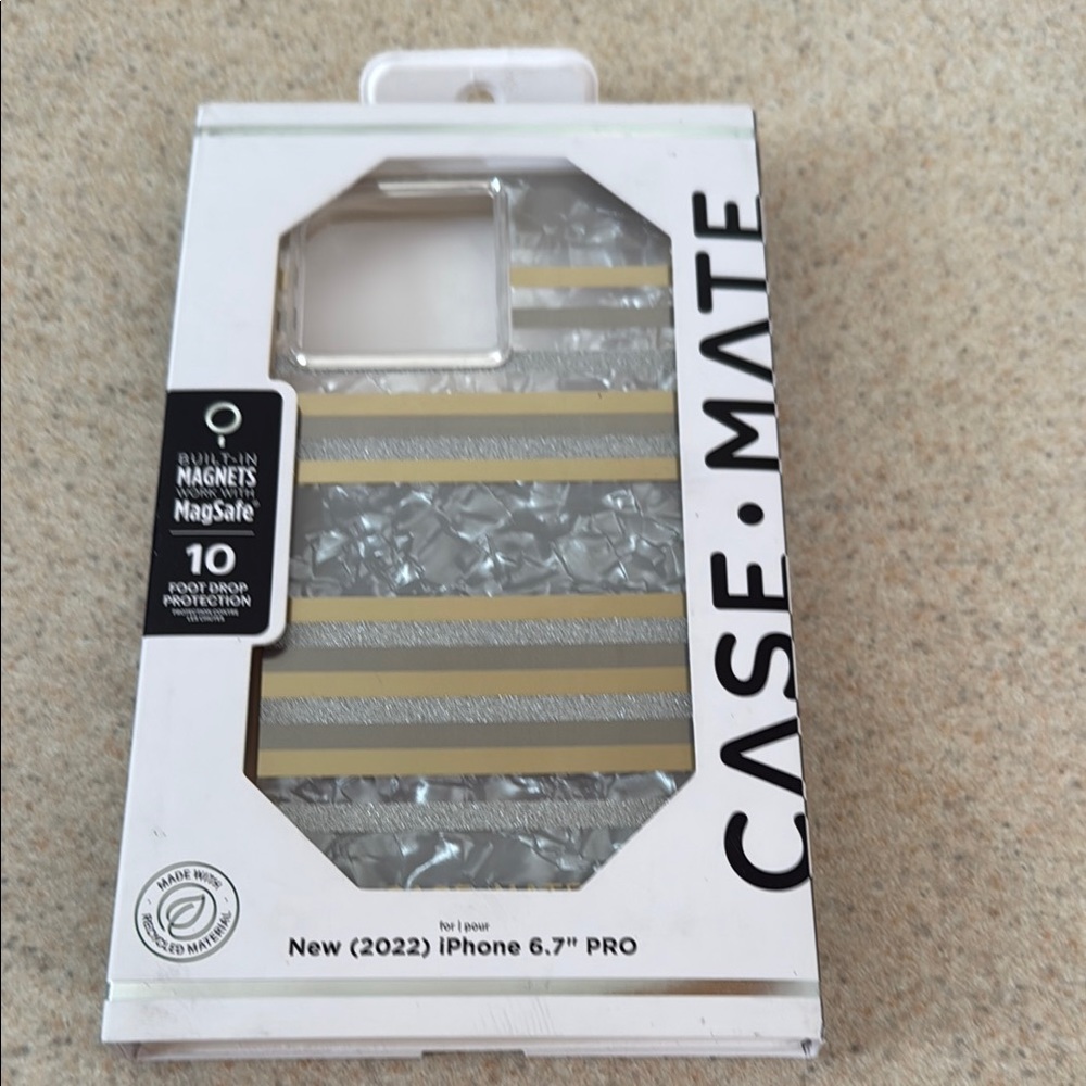 Case-Mate iPhone 6.7" PRO Silver and Gold Case